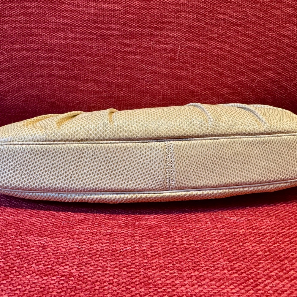 Vintage Judith Leiber lizard skin bag with tiger eye stone details. - Picture 6 of 12